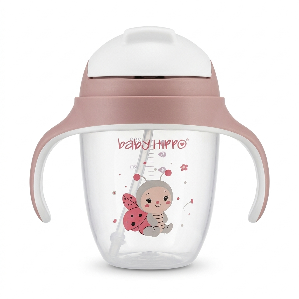 BABY HIPPO BABY SIPPY CUP WITH STRAW