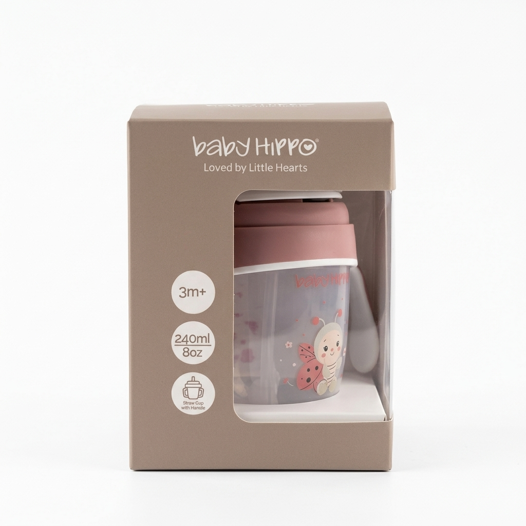 BABY HIPPO BABY SIPPY CUP WITH STRAW
