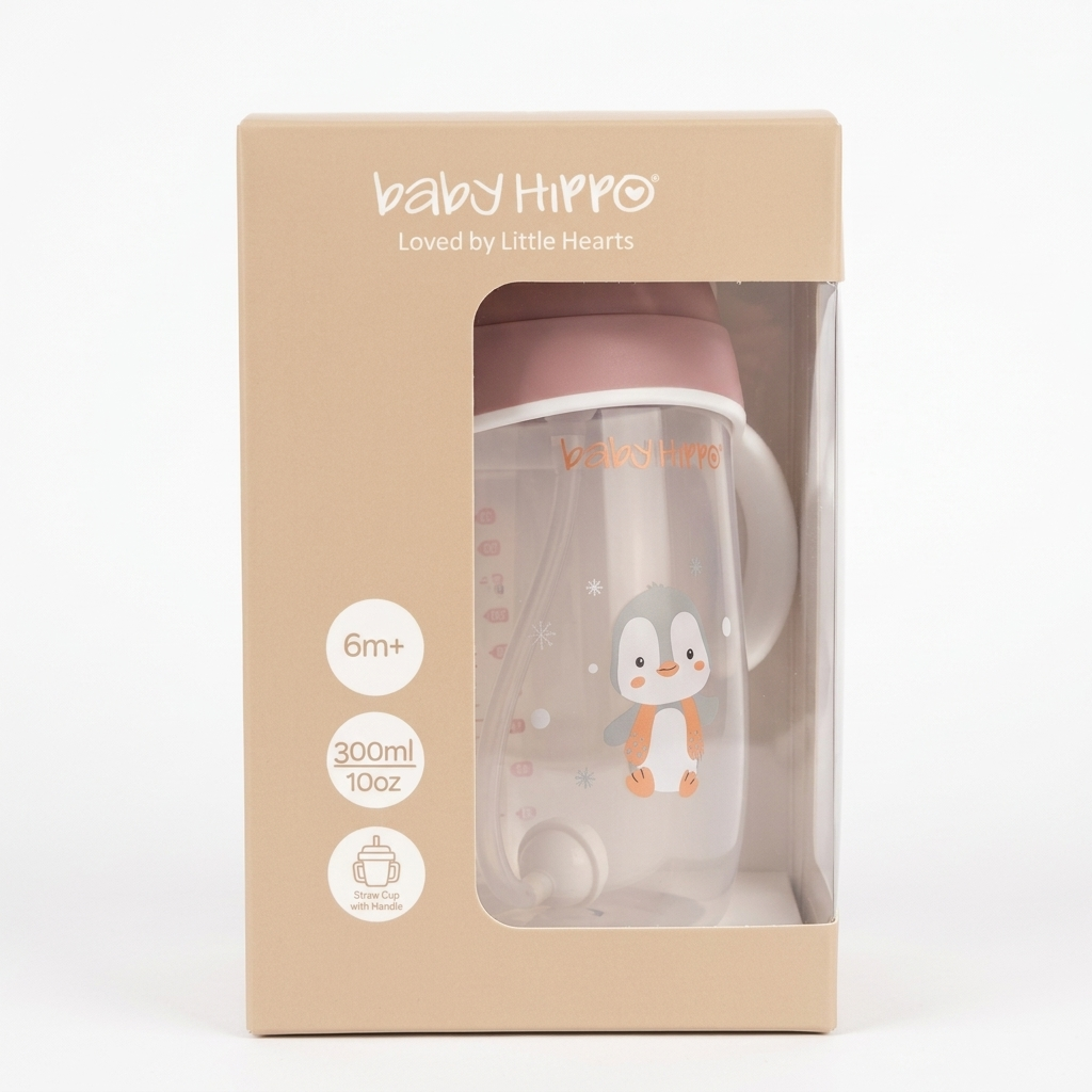 BABY HIPPO BABY SIPPY CUP WITH STRAW