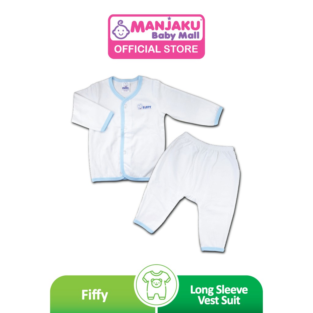 FIFFY UN L/S VEST W L/PANT(65350-BLU-3M)