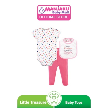 Little Treasure Hanging Bodysuit Rompers With Bibs & Pants LT71236 - M