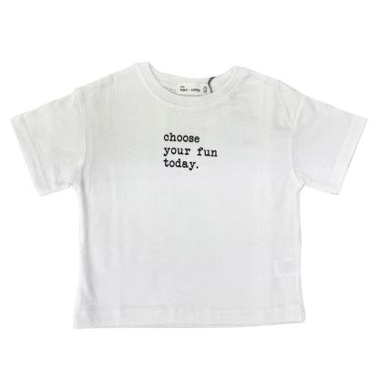 Kemeja-T Baby Hippo Lengan Pendek Tops Kasual (HTT0125-10003 - Choose your fun today )