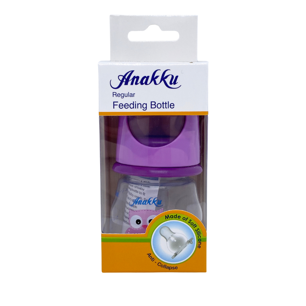 Anakku Feeding Single Bottle (Slim-Neck, 0-12 Months) - PP 2oz - 163-063 -Assorted Color