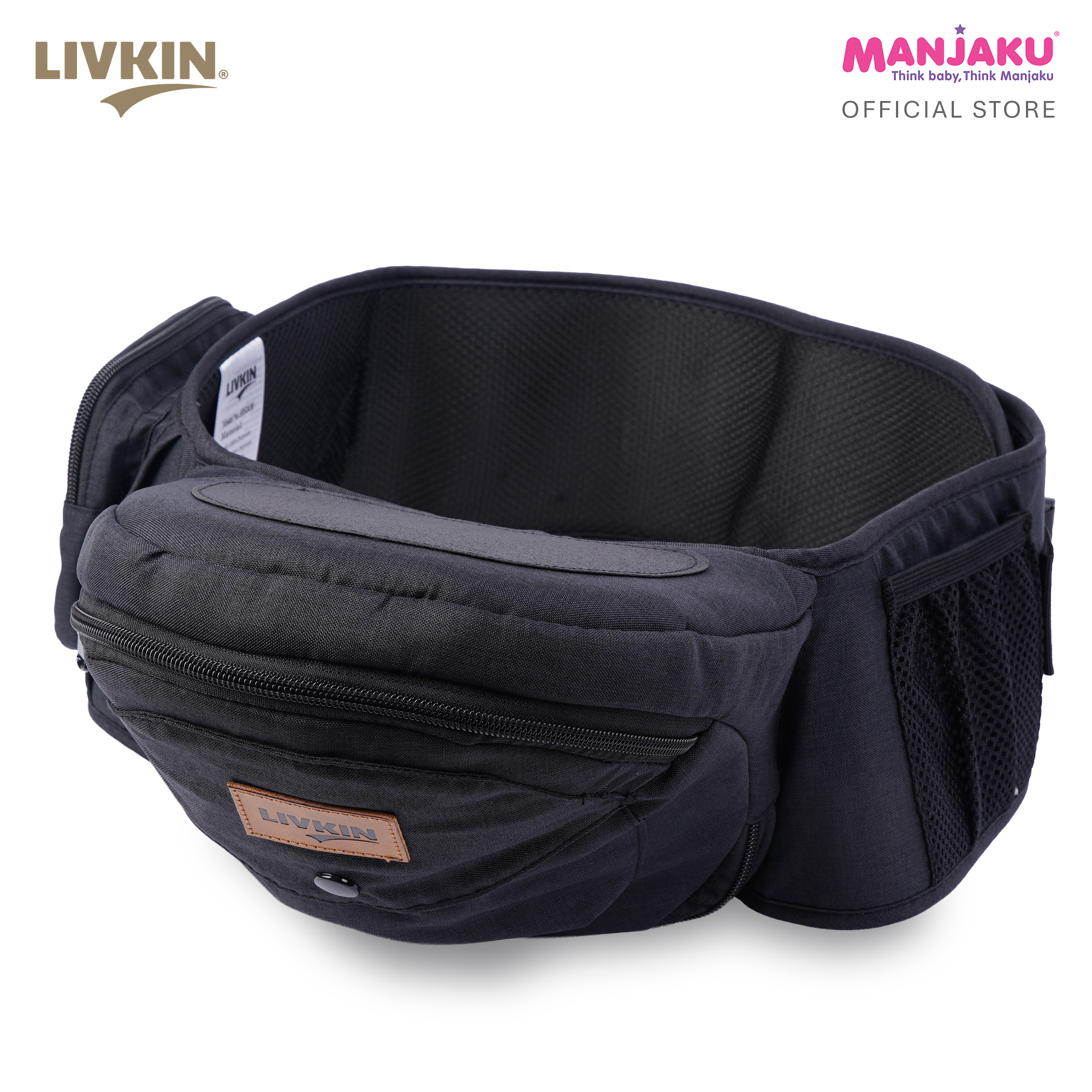 LIVKIN HS2438 HIPSEAT BABY CARRIER LIGHT GREY / BLACK