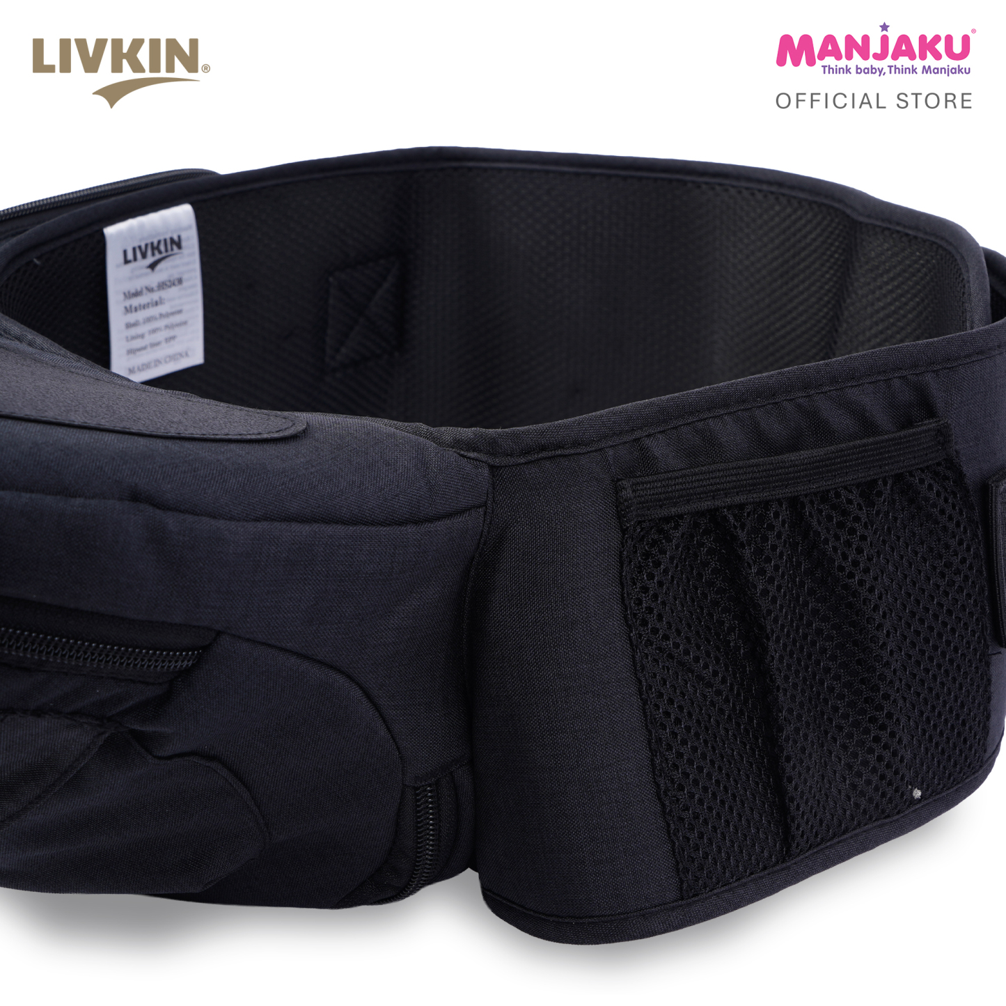 LIVKIN HS2438 HIPSEAT BABY CARRIER LIGHT GREY / BLACK