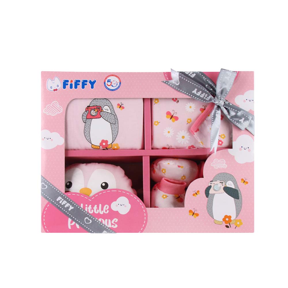 FIFFY Girl Gift Set (98-07-014) - Pink - 0-3 Months