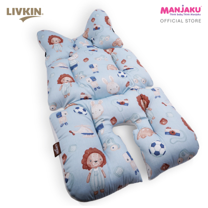 LIVKIN BABY STROLLER SEAT CUSHION BLUE / PINK