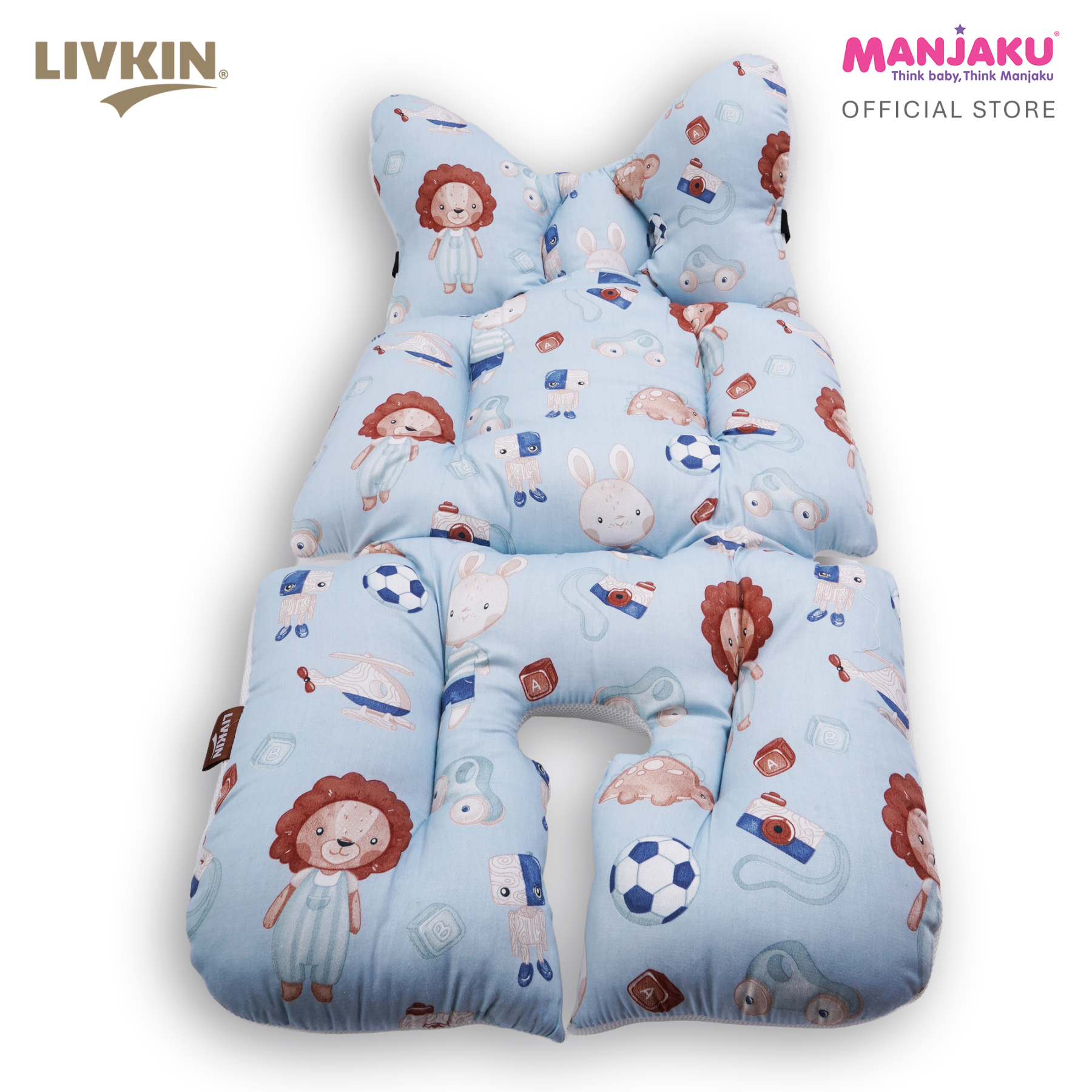 LIVKIN BABY STROLLER SEAT CUSHION BLUE / PINK