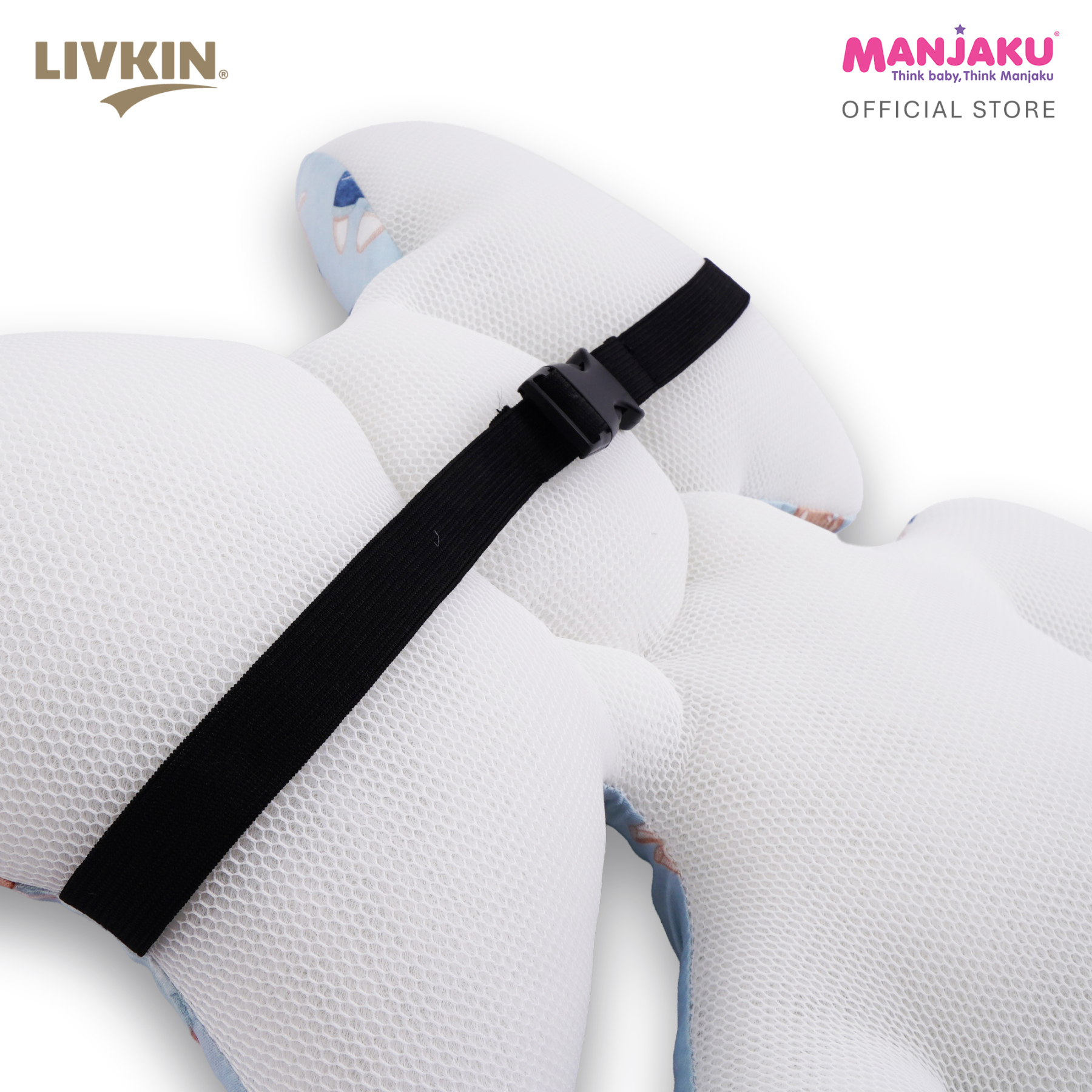 LIVKIN BABY STROLLER SEAT CUSHION BLUE / PINK