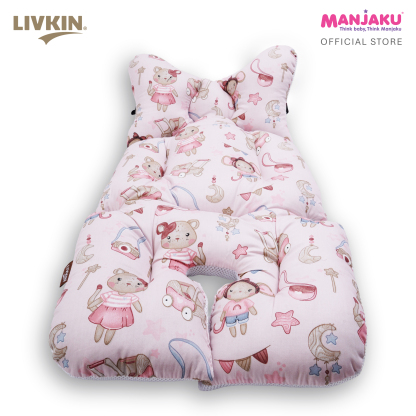 LIVKIN BABY STROLLER SEAT CUSHION BLUE / PINK