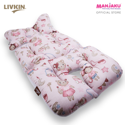 LIVKIN BABY STROLLER SEAT CUSHION BLUE / PINK