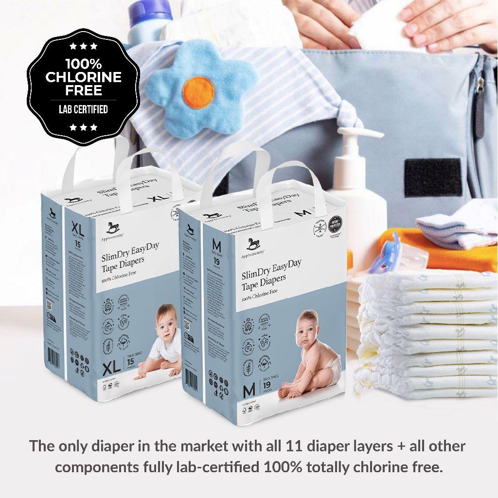 Applecrumby SlimDry EasyDay Tape Diapers L38