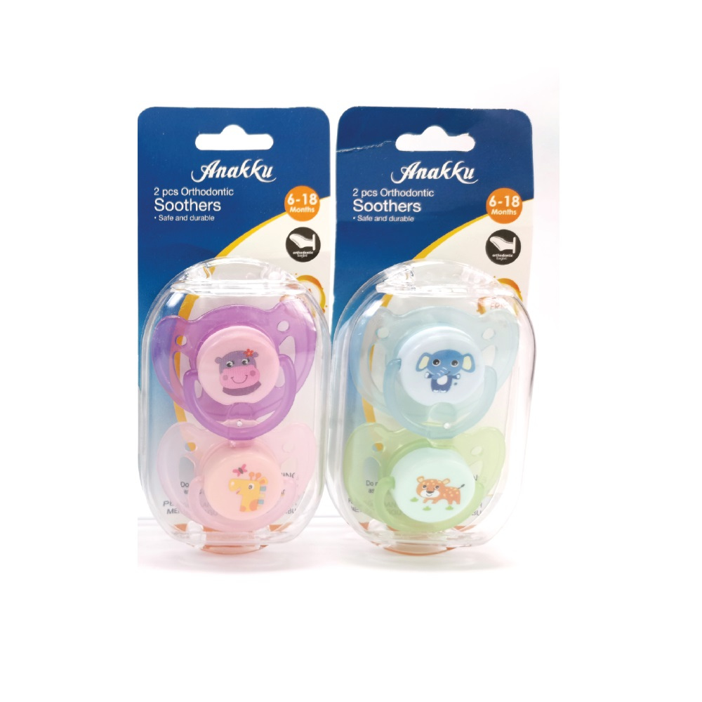 Anakku Orthodontic Soother (6 - 18 Months) - Assorted Design (2 Pieces) - 163-240