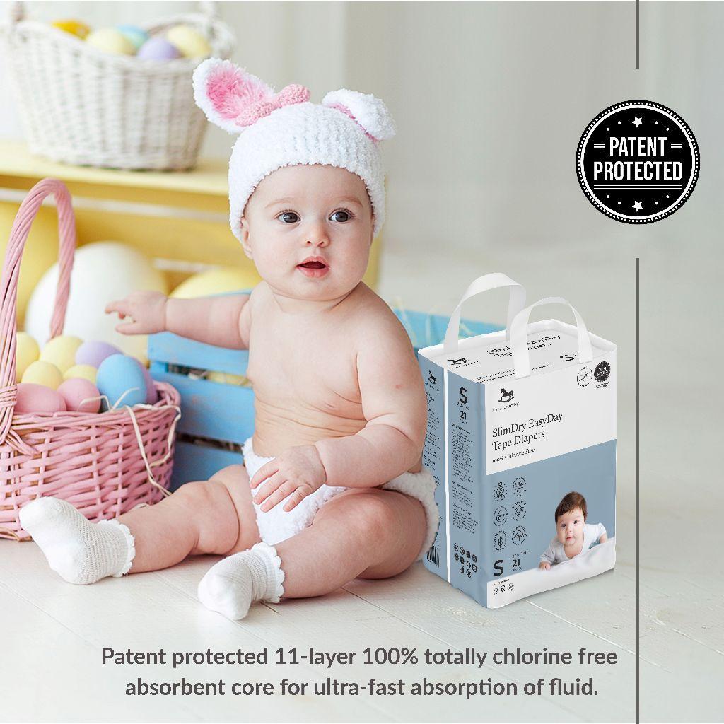 Applecrumby SlimDry EasyDay Tape Diapers L38