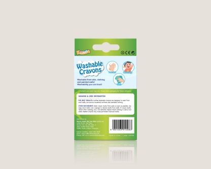 KRAFTEE 8CT WASHABLE CRAYONS SPLASHY SHILA