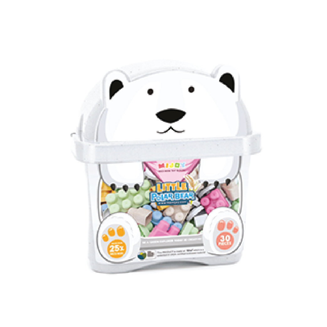 Sunta MIJOY Rice Husk Toy Blocks with Storage Box (Polar Bear/ Pink Hippo/ Tiger/ Elephant)