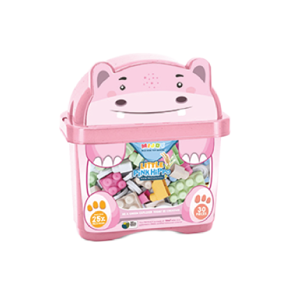 Sunta MIJOY Rice Husk Toy Blocks with Storage Box (Polar Bear/ Pink Hippo/ Tiger/ Elephant)