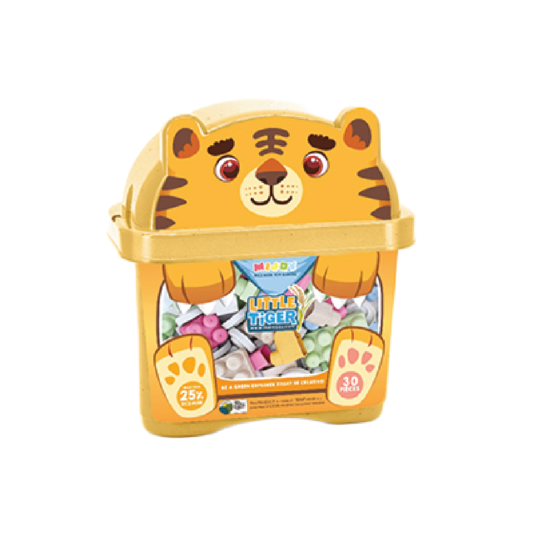 Sunta MIJOY Rice Husk Toy Blocks with Storage Box (Polar Bear/ Pink Hippo/ Tiger/ Elephant)