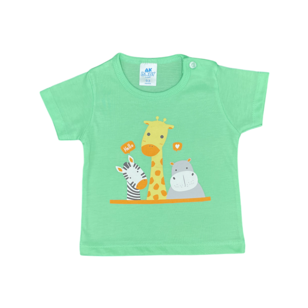 Anakku Hello Animal Baby Suit Set (320481-2)-Green