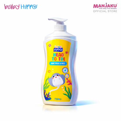 BABY HIPPO HEAD TO TOE 750ML OAT MILK & RICE-YLLW