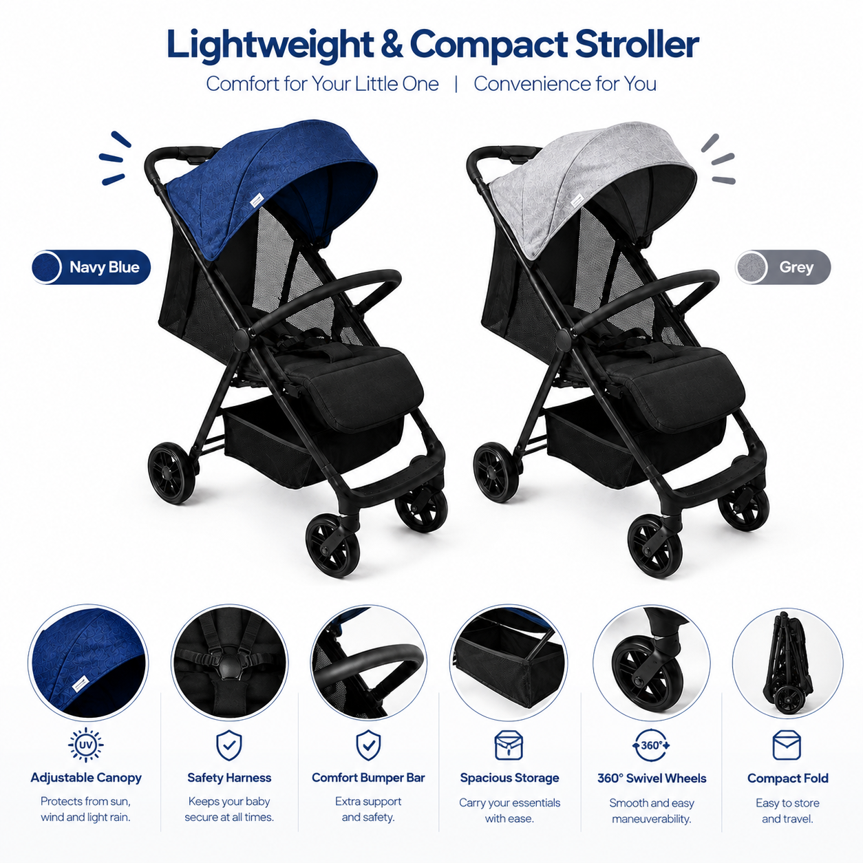 Livkin Compact Stroller – Easy Stroll for Everyday Life 80201307