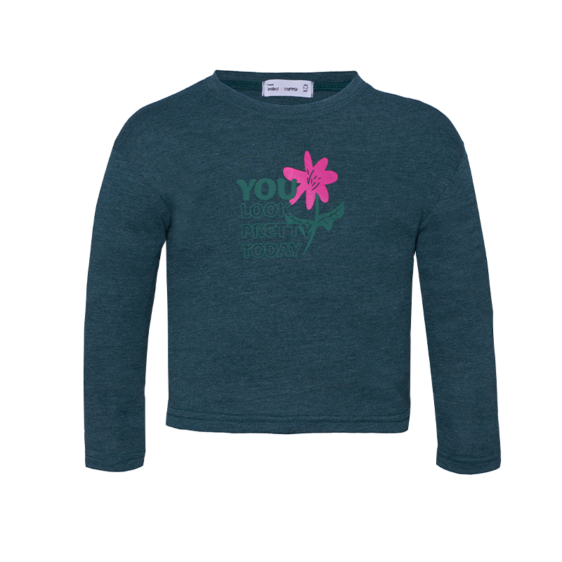 B.HIPPO L/S TOP (HTT0525-10052-3-4Y)_Girl Tops-Army Green