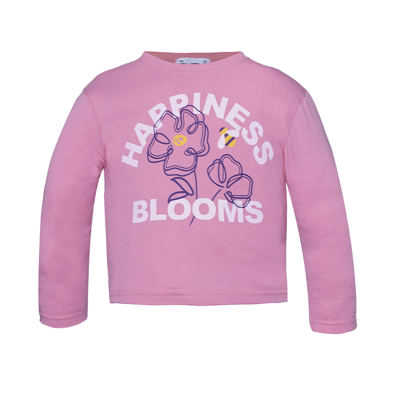 B.HIPPO L/S TOP (HTT0525-10053-3-4Y)_Girl Tops-Pink