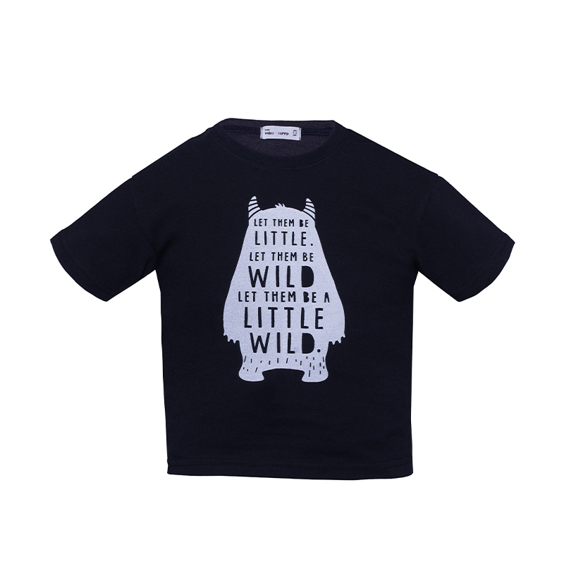 B.HIPPO S/S TOP (HTT0525-10047-2-3Y)_Boy Tops-Black