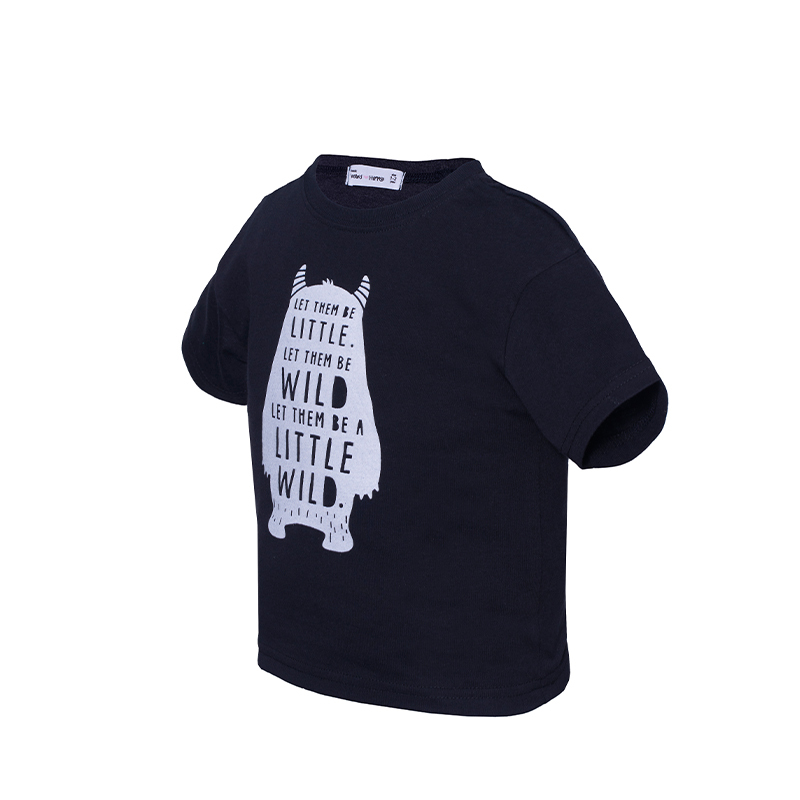 B.HIPPO S/S TOP (HTT0525-10047-2-3Y)_Boy Tops-Black