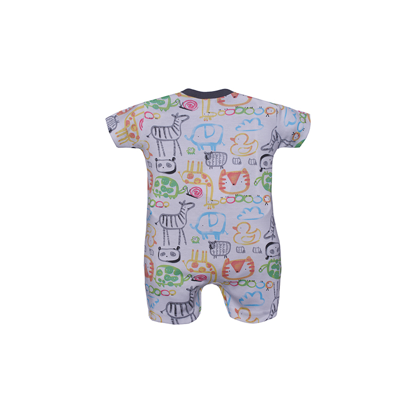 BABY HIPPO ROMPER (HFR0525-19014-0-6M)-Unisex-Dark Grey