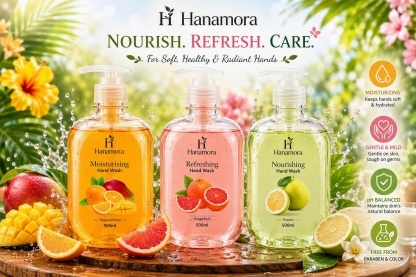HANAMORA HANDWASH 500ML TROPICALFRUIT / POMELO / GRAPEFRUIT