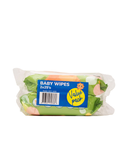 B.HIPPO WIPES 2X25S TRICERATOPS ( GREEN ) 