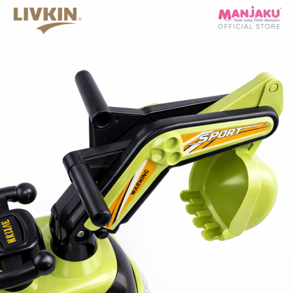 LIVKIN 808 KIDS EXCAVATOR RIDE ON CAR YELLOW / GREEN