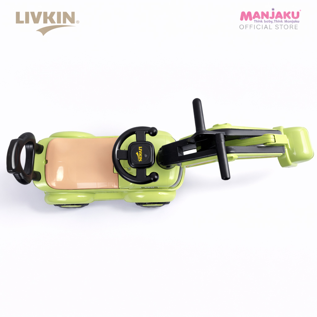 LIVKIN 808 KIDS EXCAVATOR RIDE ON CAR YELLOW / GREEN
