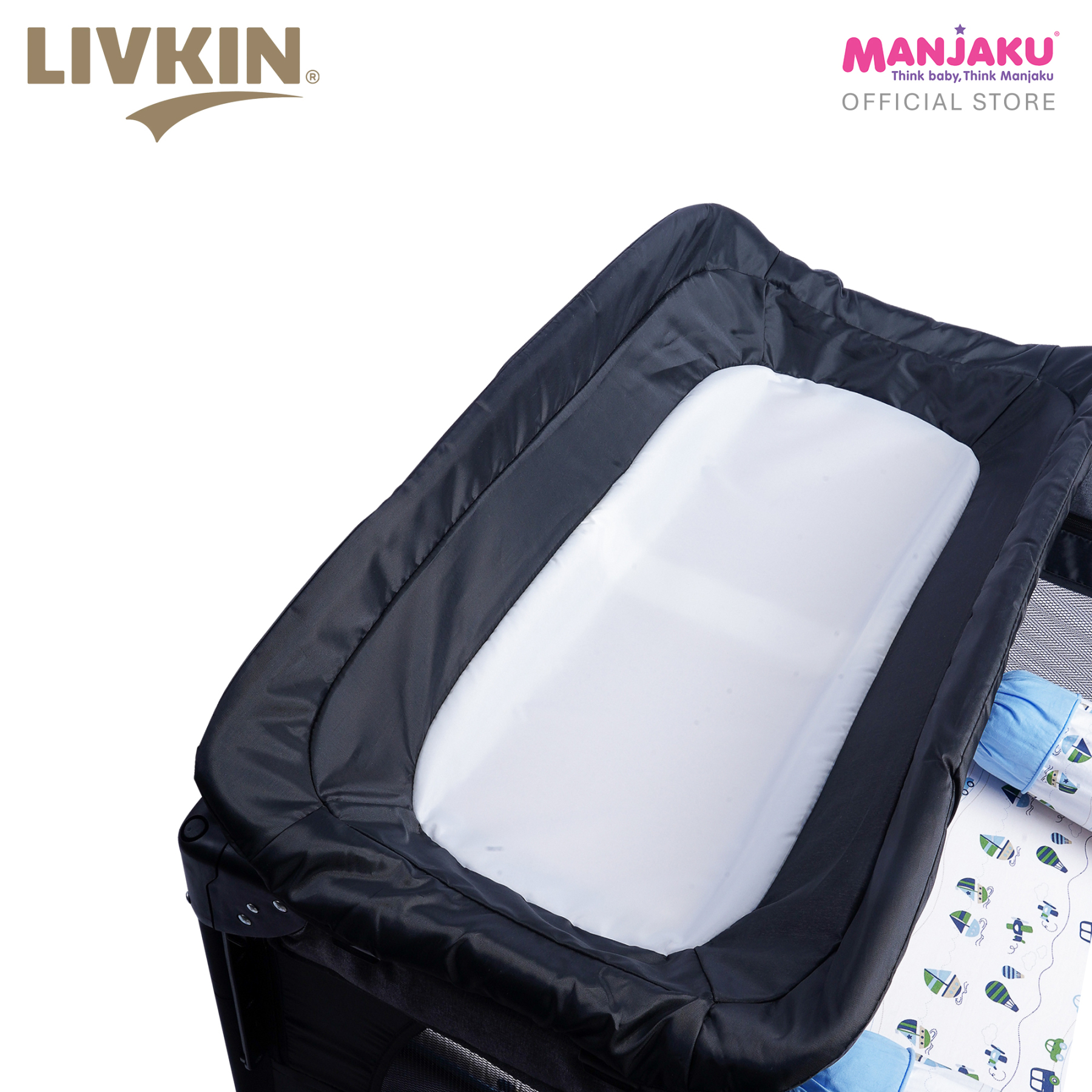 LIVKIN FB-7828 PLAYPEN BLACK / GREY