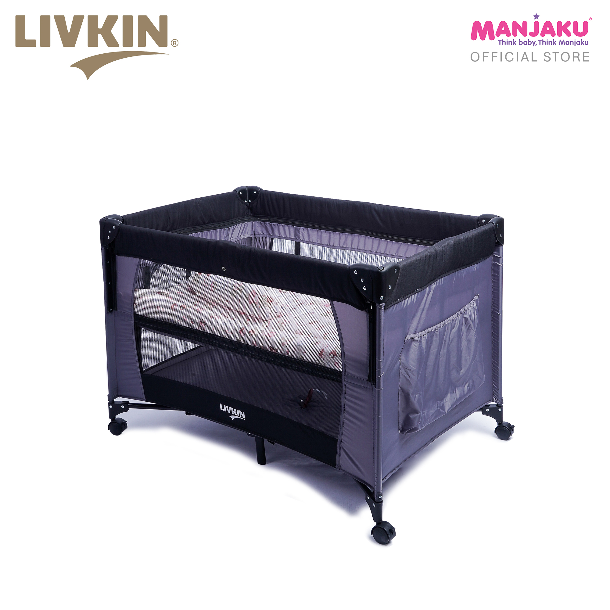 LIVKIN FB-7828 PLAYPEN BLACK / GREY