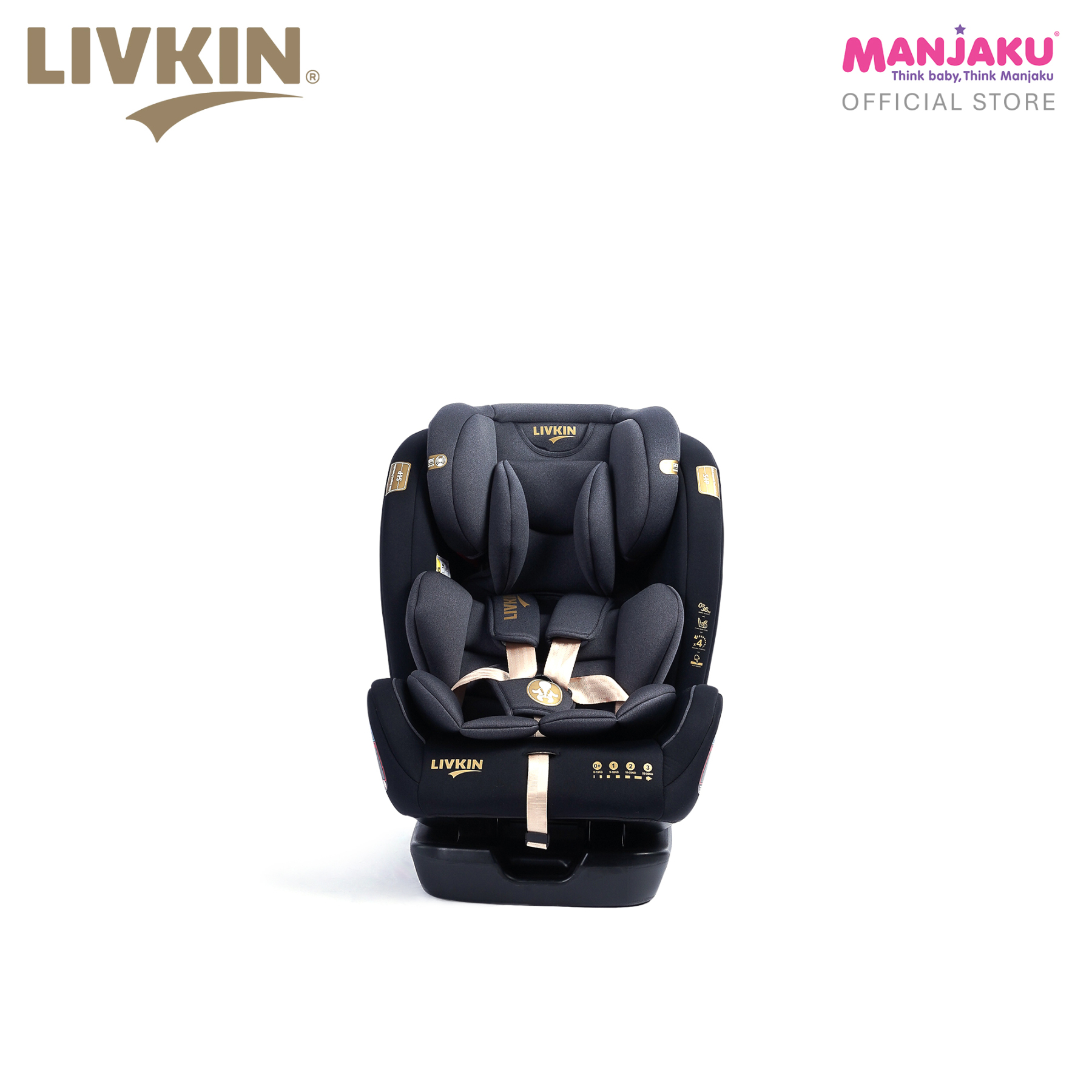 LIVKIN PLBS15 CAR SEAT BLACK GOLD