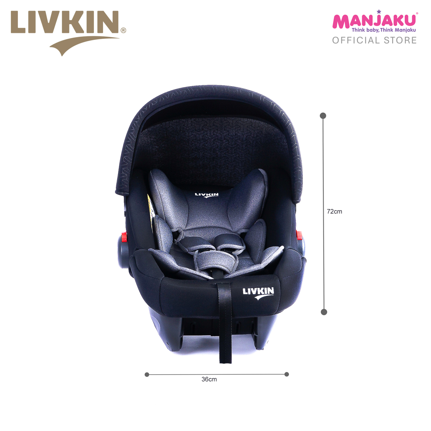 LIVKIN BS08B I-SIZE INFANT CARRIER BLACK GOLD / GREY