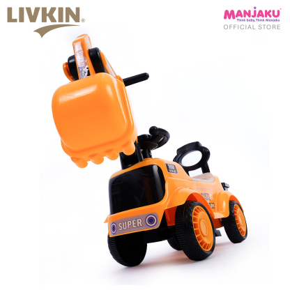 LIVKIN 808 KIDS EXCAVATOR RIDE ON CAR YELLOW