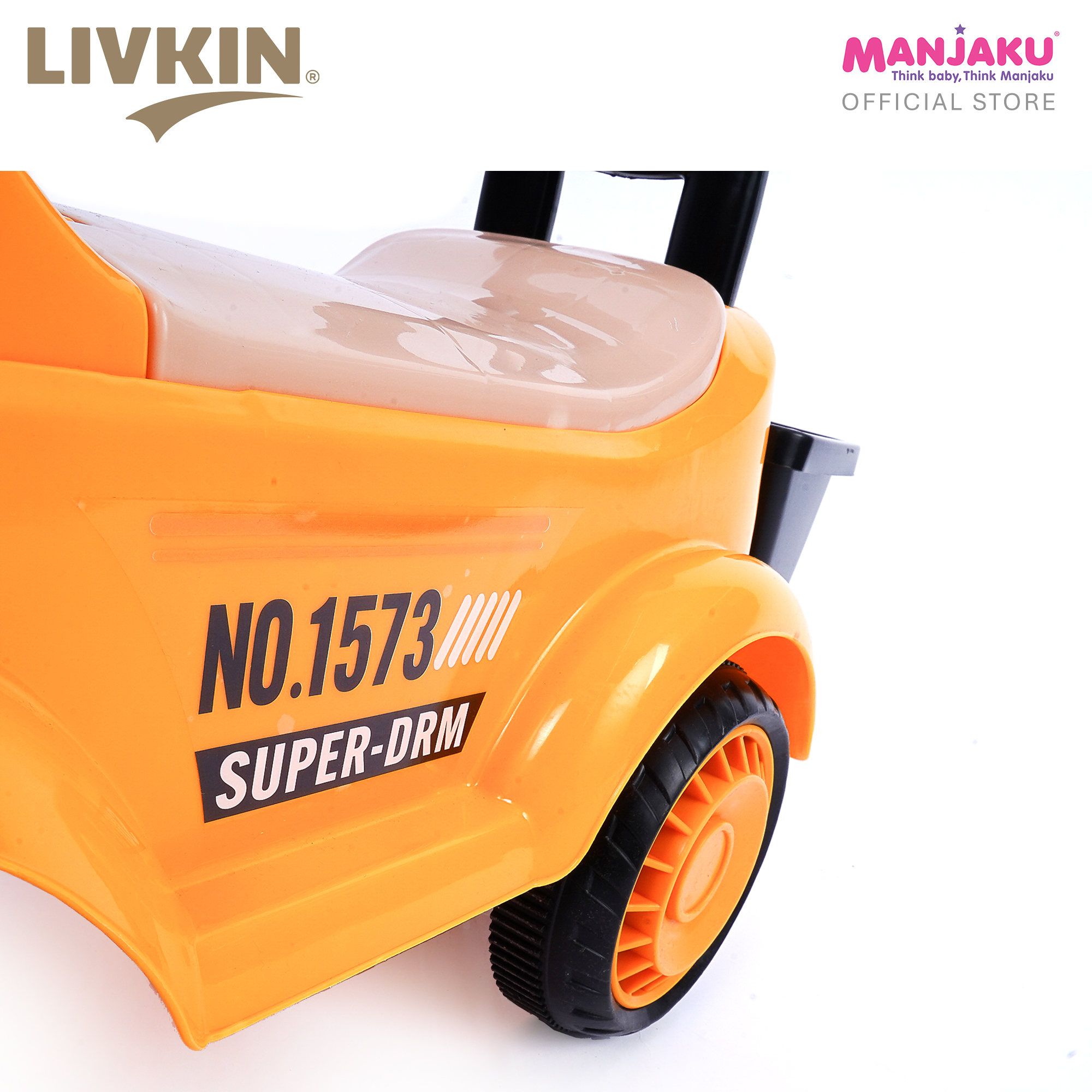 LIVKIN 808 KIDS EXCAVATOR RIDE ON CAR YELLOW