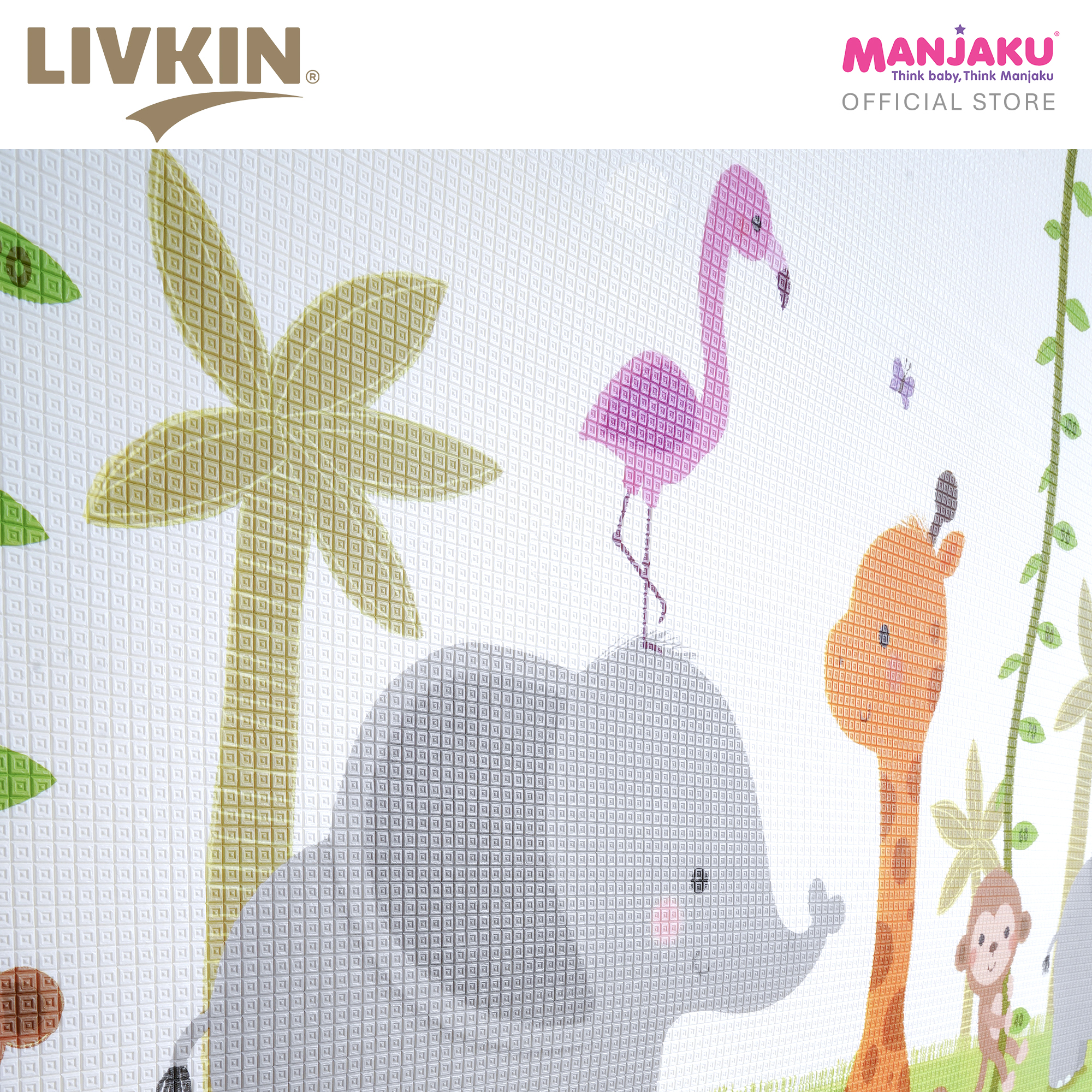 LIVKIN ROLLED PLAYMAT 150 X 180 X 1.5CM - SAFARI