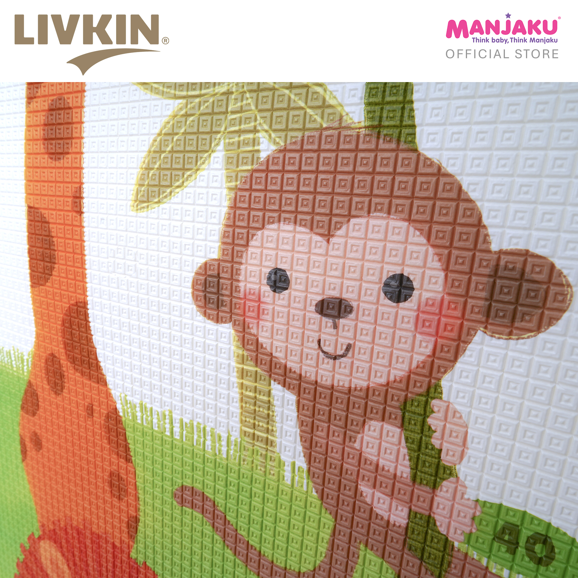LIVKIN ROLLED PLAYMAT 150 X 180 X 1.5CM - SAFARI