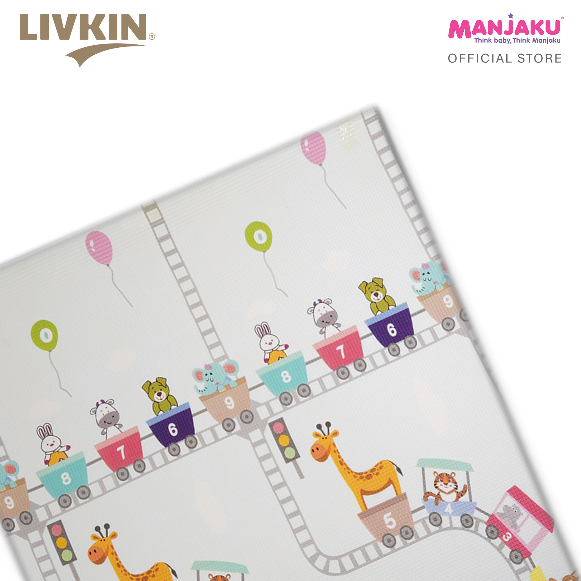 LIVKIN ROLLED PLAYMAT 150 X 180 X 1.5CM - SAFARI / UNDER THE SEA