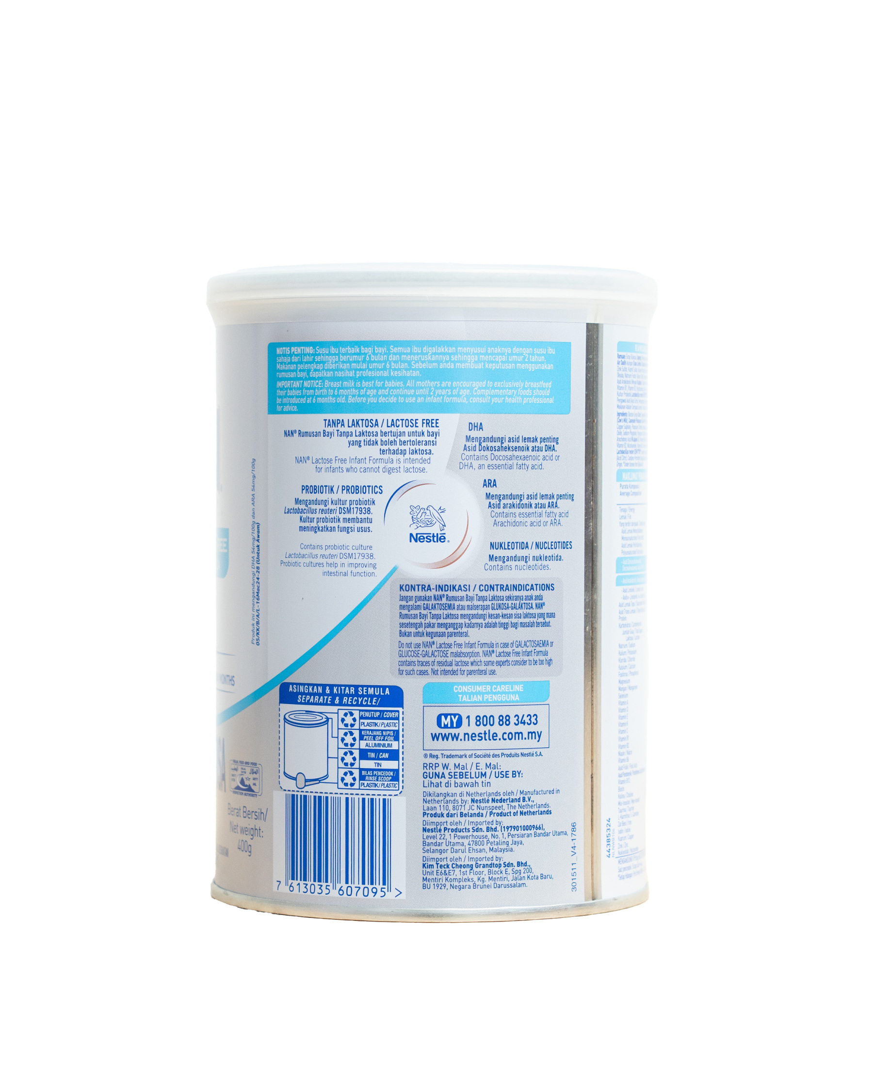 Nestle Nan Lactose Free (400g) 0-12 Months - Special Formula Milk Powder