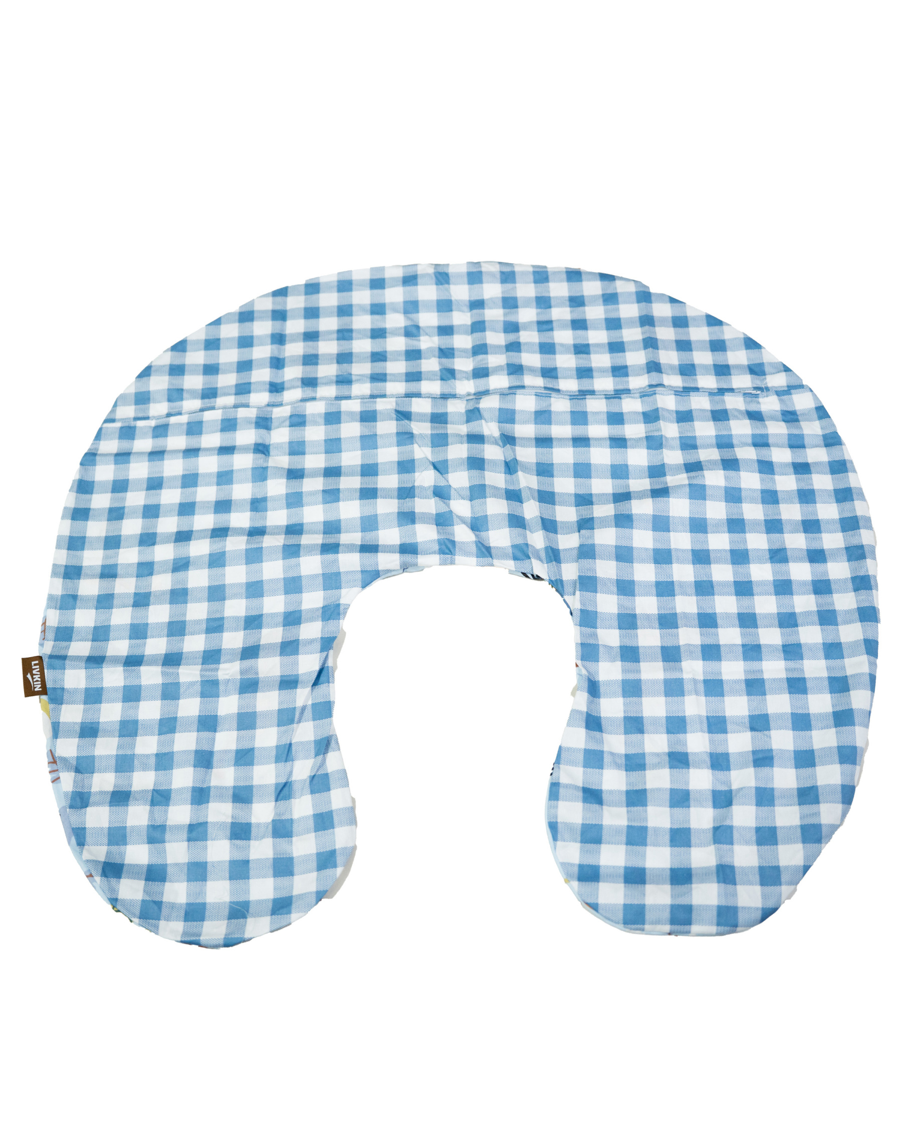 LIVKIN NURSING PILLOW CASE BLUE/GREY - FB