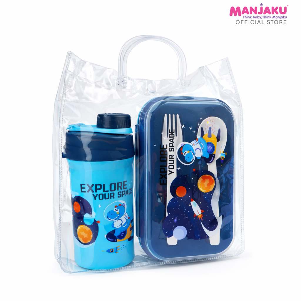 PBHL LUNCH BOX & BOTTLE BLUE / PURPLE