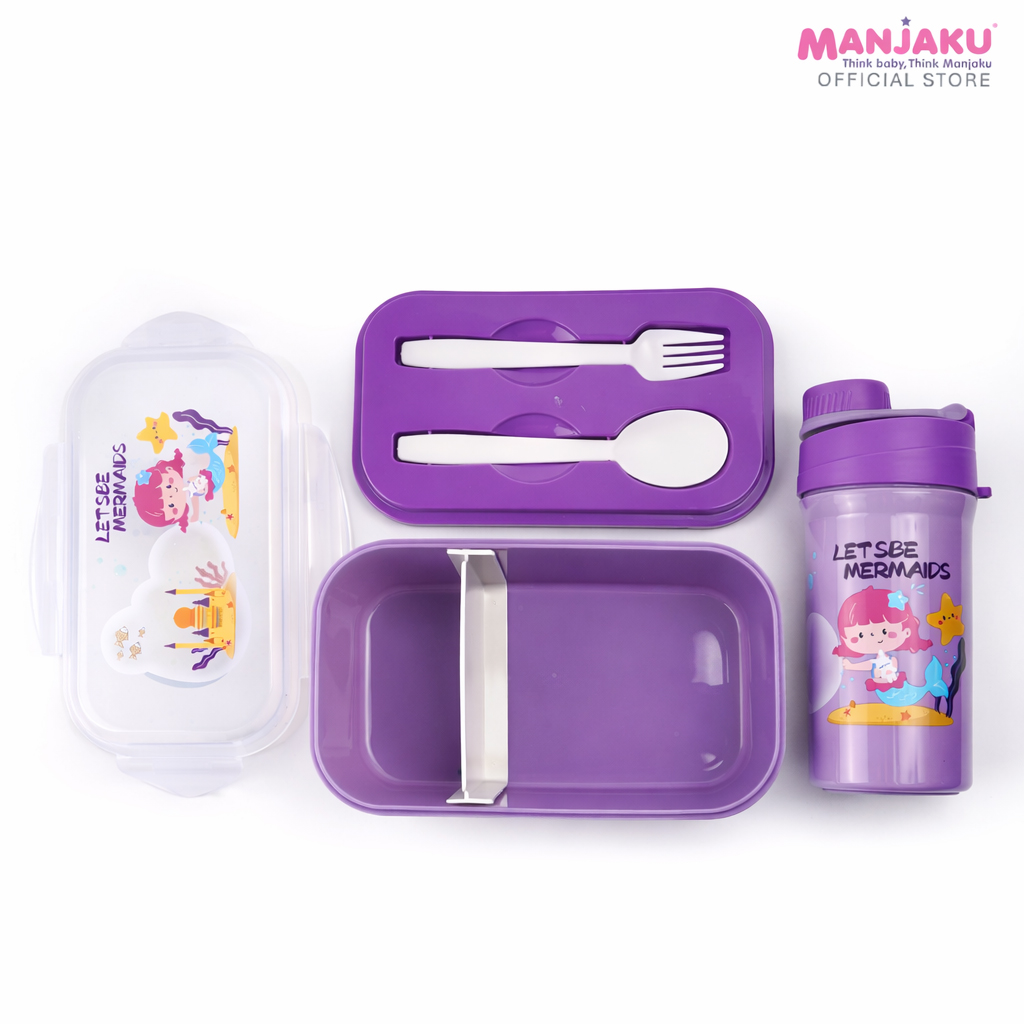 PBHL LUNCH BOX & BOTTLE BLUE / PURPLE