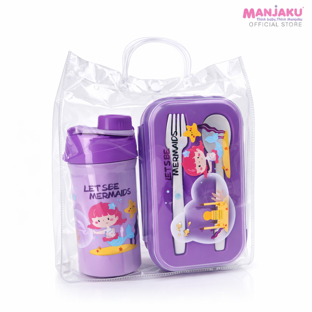 PBHL LUNCH BOX & BOTTLE BLUE / PURPLE