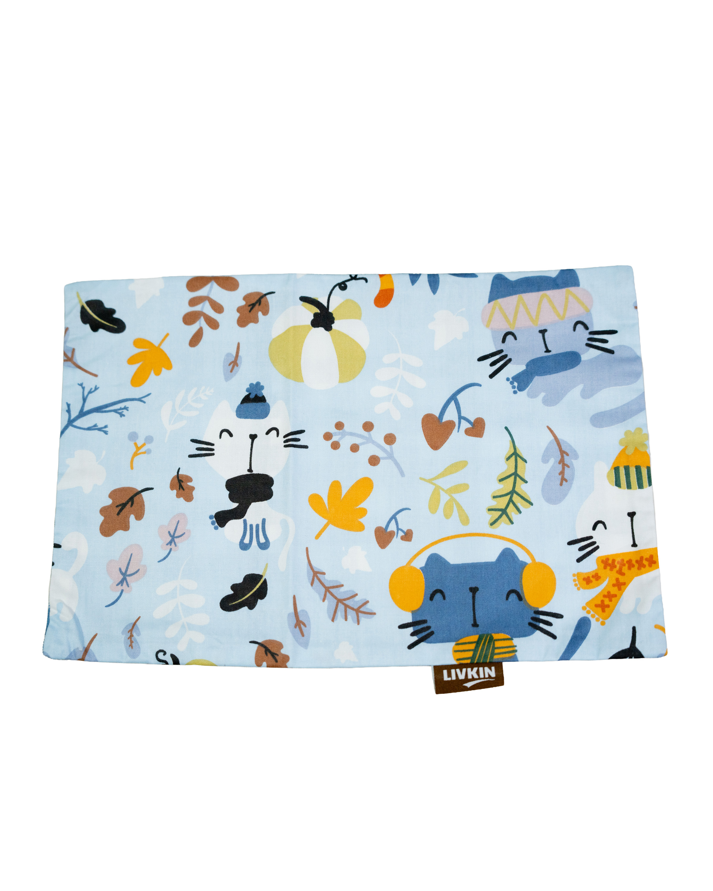 LIVKIN PILLOW CASE S BLUE / GREY / PEACH - FB