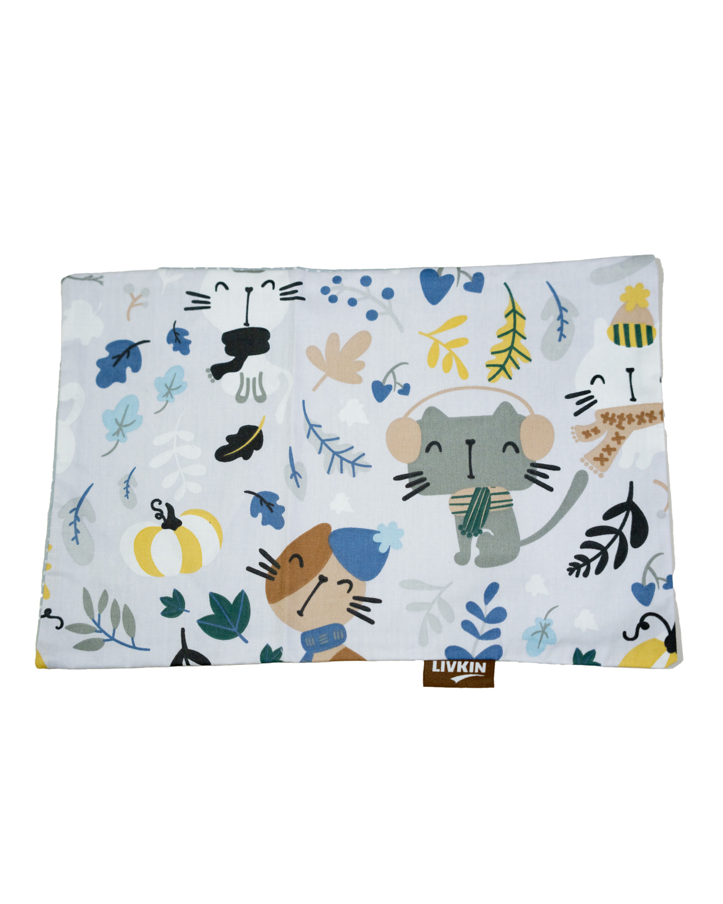 LIVKIN PILLOW CASE S BLUE / GREY / PEACH - FB